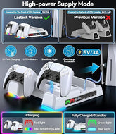 Power Up Your Play: PS5 Stand & Cooling Station with RGB Charger & USB Hub